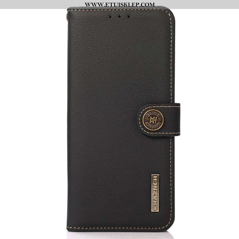 Etui Folio do Samsung Galaxy M23 5G Prawdziwa Skóra Khazneh Rfid